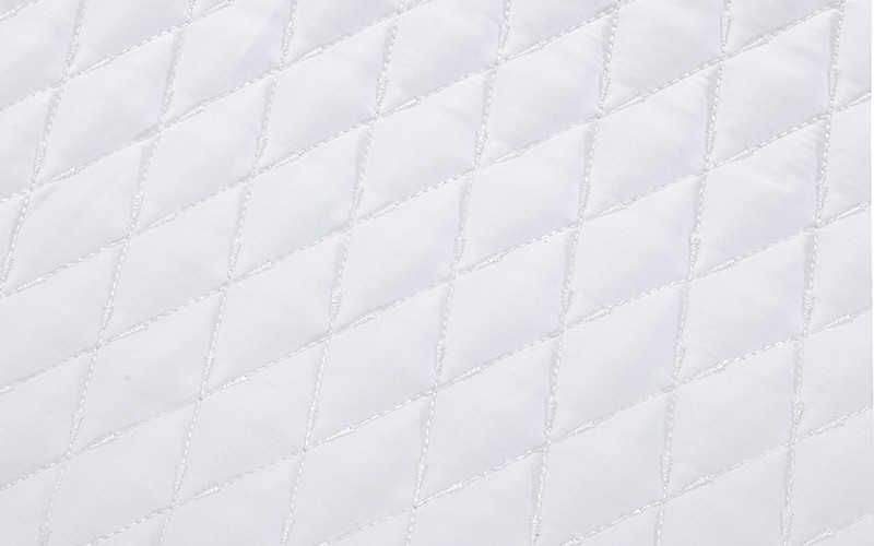 Diamond Cotton Comforter Bedding Set 6 PCS - King White