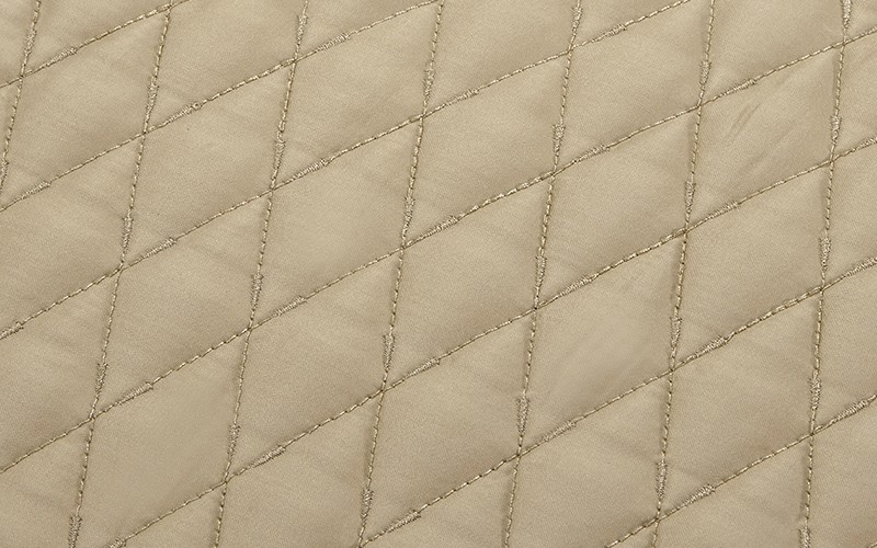 Diamond Cotton Comforter Bedding Set 6 PCS - King Beige
