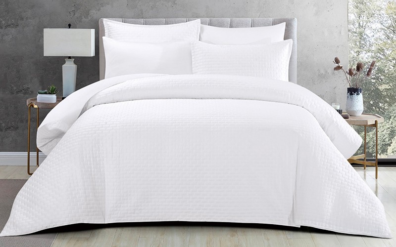 Elegance X  Cotton Comforter Bedding Set 6 PCS - King White