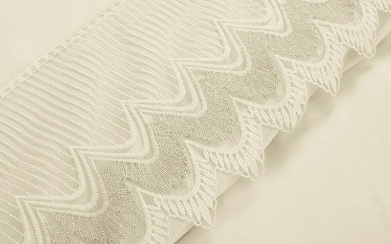 Dantella Cotton Lace Set Wedding Box 7 Pcs  - King Cream