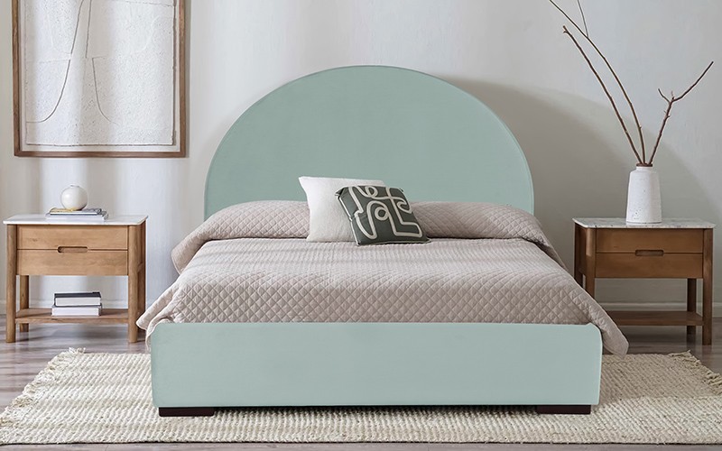 Al Saad Home Sahara Bed With Storage Drawers ( 160 x 200 ) - Queen Mint