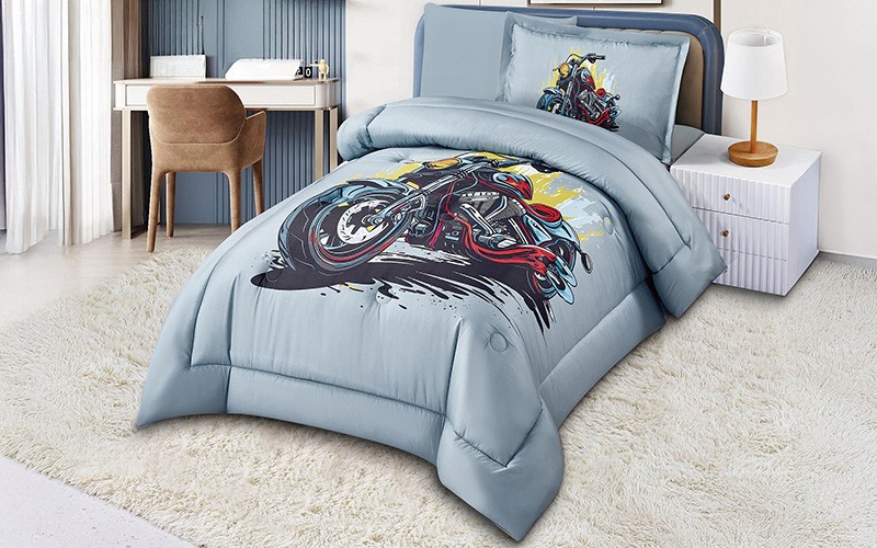 Fero Kids Comforter Bedding Set 4 PCS - Grey