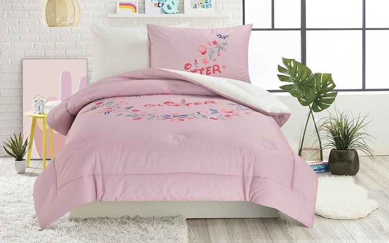 Cannon Kids Cotton Printed Comforter Set 4 PCS - Pink