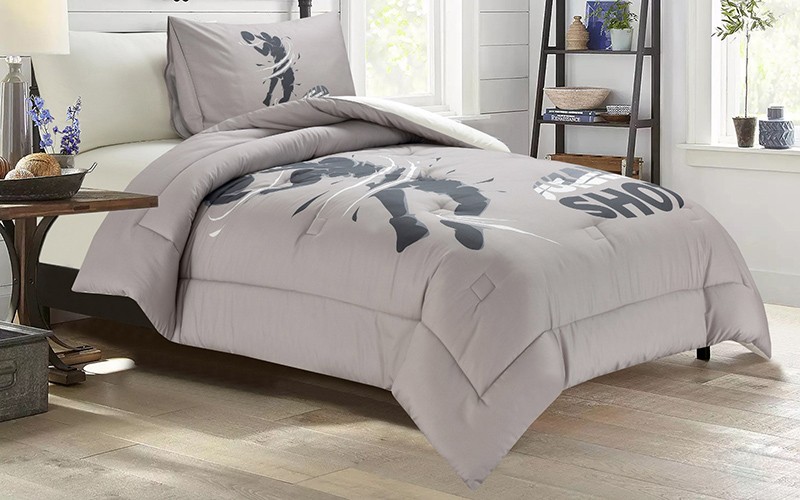 Cannon Kids Cotton Printed Comforter Set 4 PCS - Grey