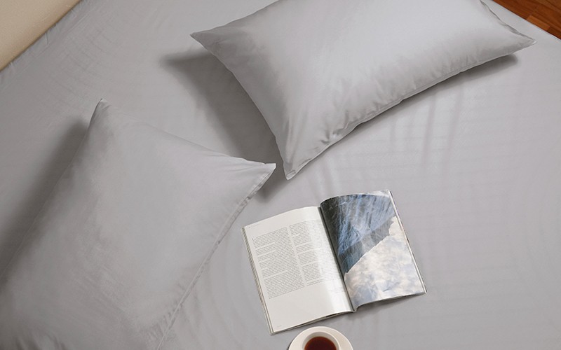 Al Saad Home Plain Bedsheet Set 3 PCS - King L.Grey