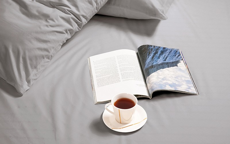Al Saad Home Plain Bedsheet Set 3 PCS - King L.Grey