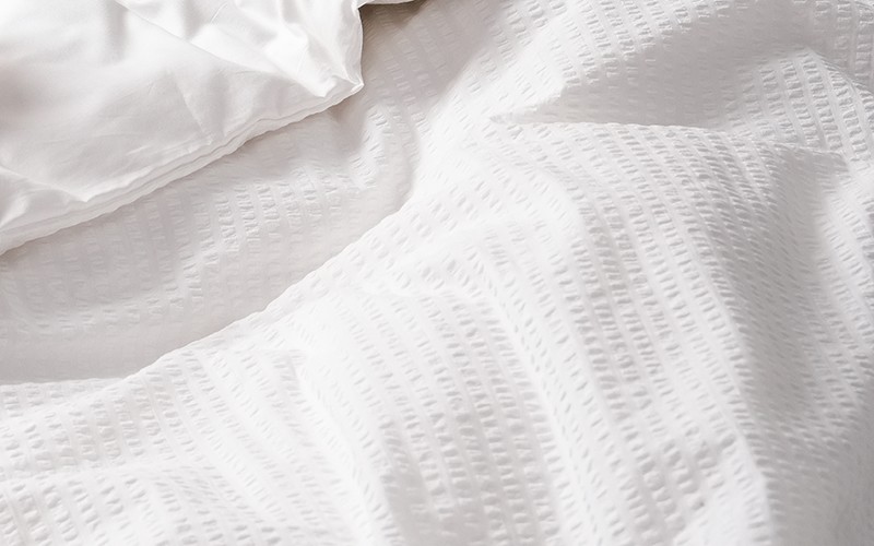 Al Saad Home Wafel Cotton Duvet Cover Without Filling Set 4 PCs - King White
