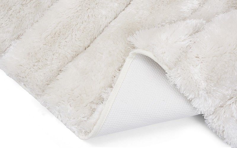 AL Saad Home Pearl Yarn Stripe Bath mat - Off White