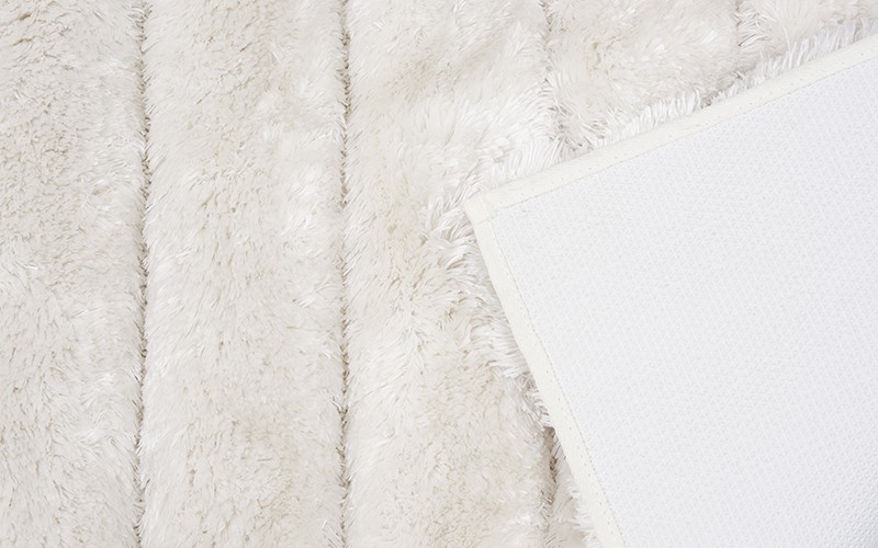 AL Saad Home Pearl Yarn Stripe Bath mat - Off White