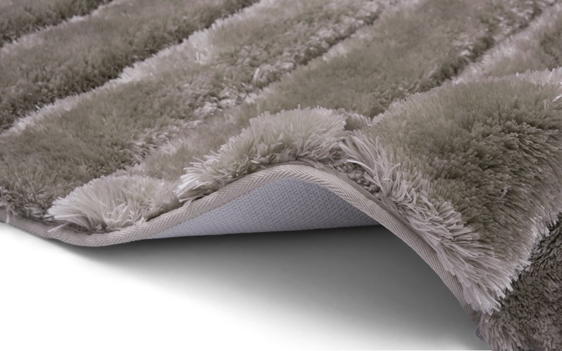 AL Saad Home Pearl Yarn Stripe Bath mat - Grey