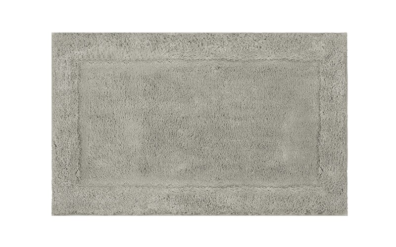 AL Saad Home Square wide border Bath mat 3 Pcs - Grey
