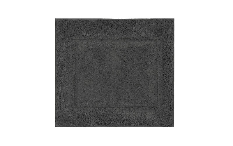 AL Saad Home Square wide border Bath mat 3 Pcs - D.Grey