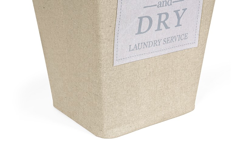 Al Saad Home Microfiber Laundry Basket - L.Beige