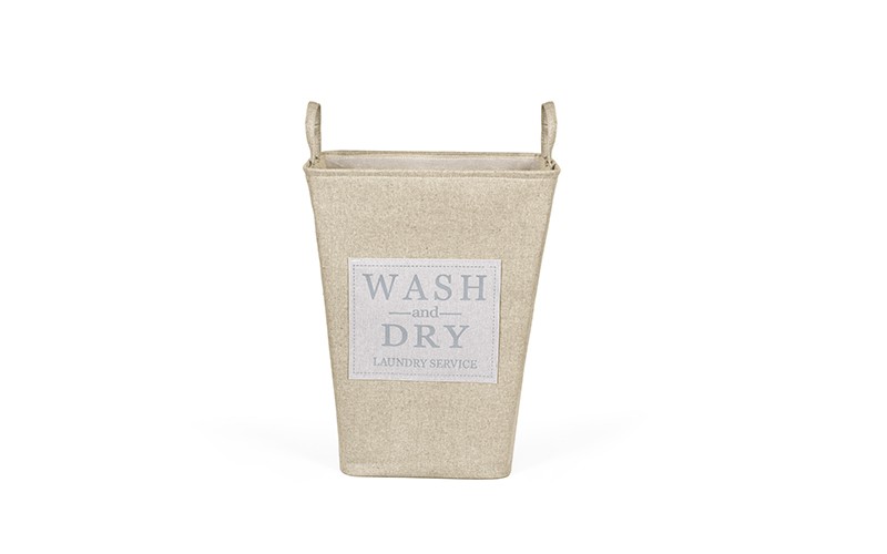 Al Saad Home Microfiber Laundry Basket - L.Beige
