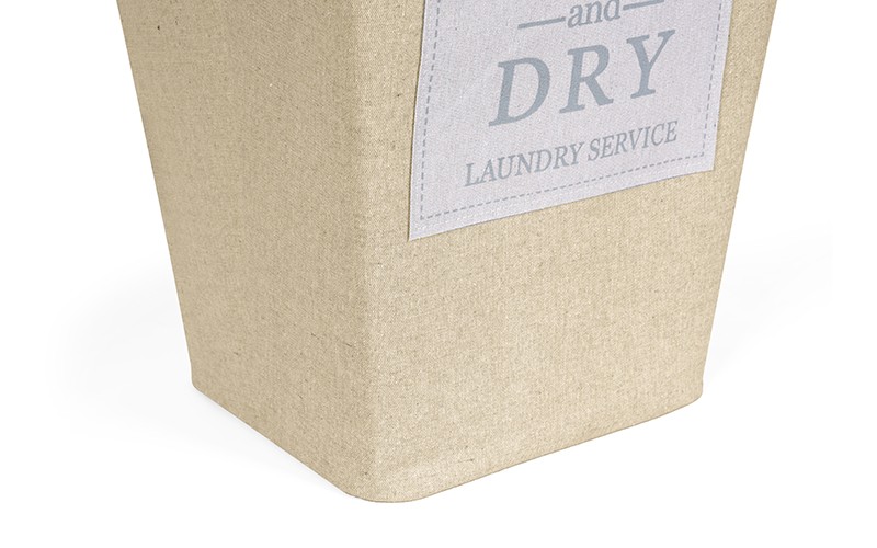 Al Saad Home Microfiber Laundry Basket - Beige