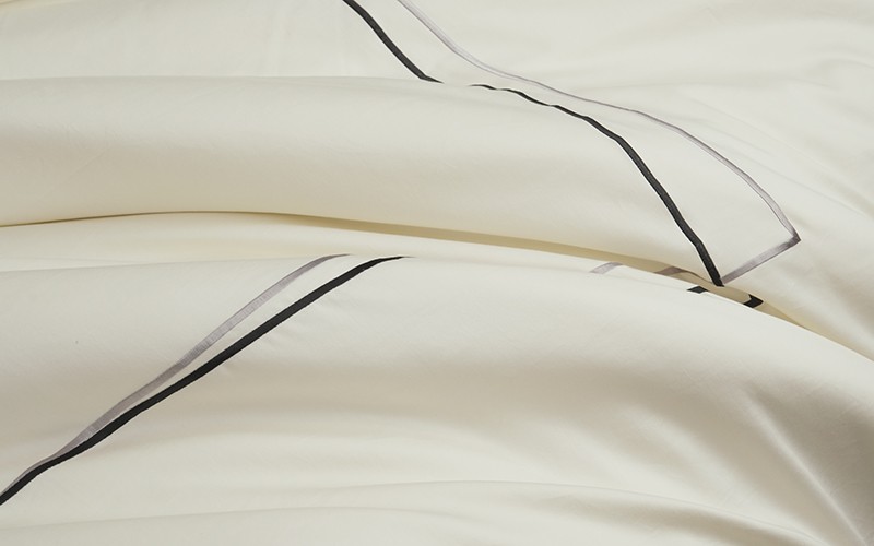 Alto Cotton Embroidered Duvet Cover Set Without Filling ( 300 TC ) 6 PCS - King Cream 