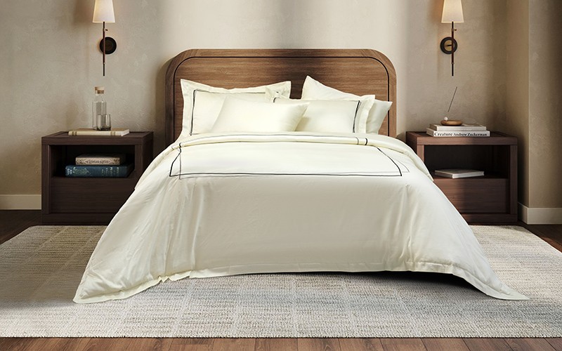 Alto Cotton Embroidered Duvet Cover Set Without Filling ( 300 TC ) 6 PCS - King Cream 