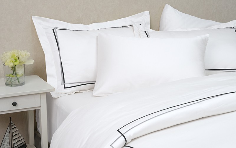 Alto Cotton Embroidered Duvet Cover Set Without Filling ( 300 TC ) 6 PCS - King White 