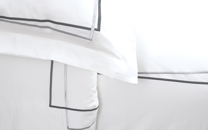 Alto Cotton Embroidered Duvet Cover Set Without Filling ( 300 TC ) 6 PCS - King White 