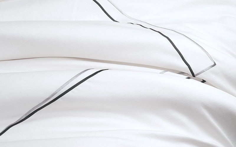 Alto Cotton Embroidered Duvet Cover Set Without Filling ( 300 TC ) 6 PCS - King White 