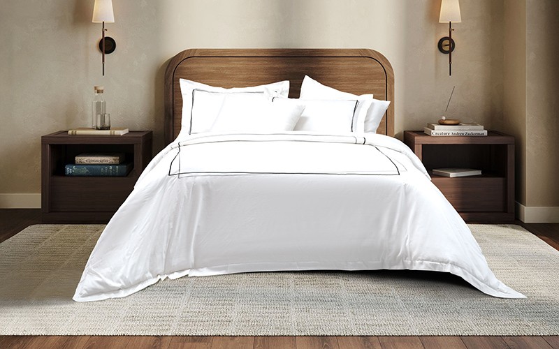 Alto Cotton Embroidered Duvet Cover Set Without Filling ( 300 TC ) 6 PCS - King White 