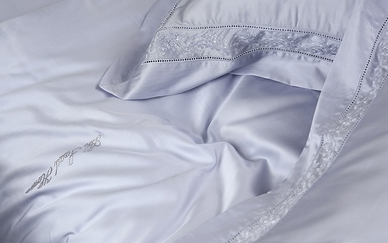 طقم تلبيس تنسل و قطن دانتيل مطرز ليزا بدون حشوة 6 قطع - نفرين سيلفر