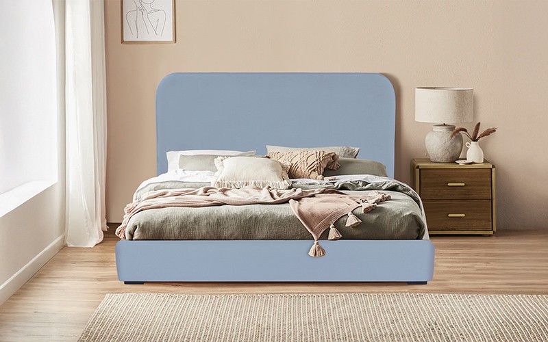 Al Saad Home Solva Bed ( 160 x 200 ) - Queen Blue