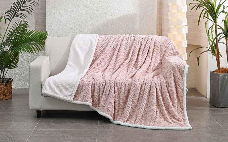 Ultra Soft Flannel Blanket 1 PC - Single Pink