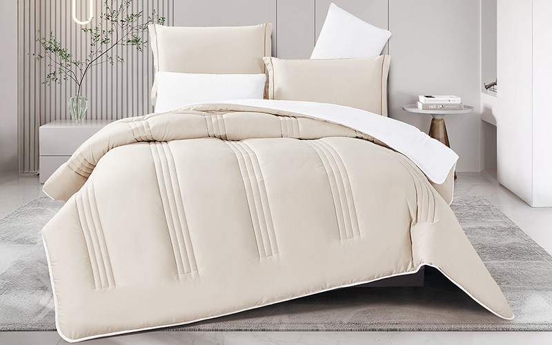 Siena Cotton Comforter Bedding Set 6 PCS - King L.Beige 
