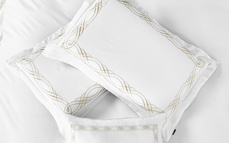 Grace Cotton Embroidered Duvet Cover Set Without Filling 6 PCS - King White & L.Brown