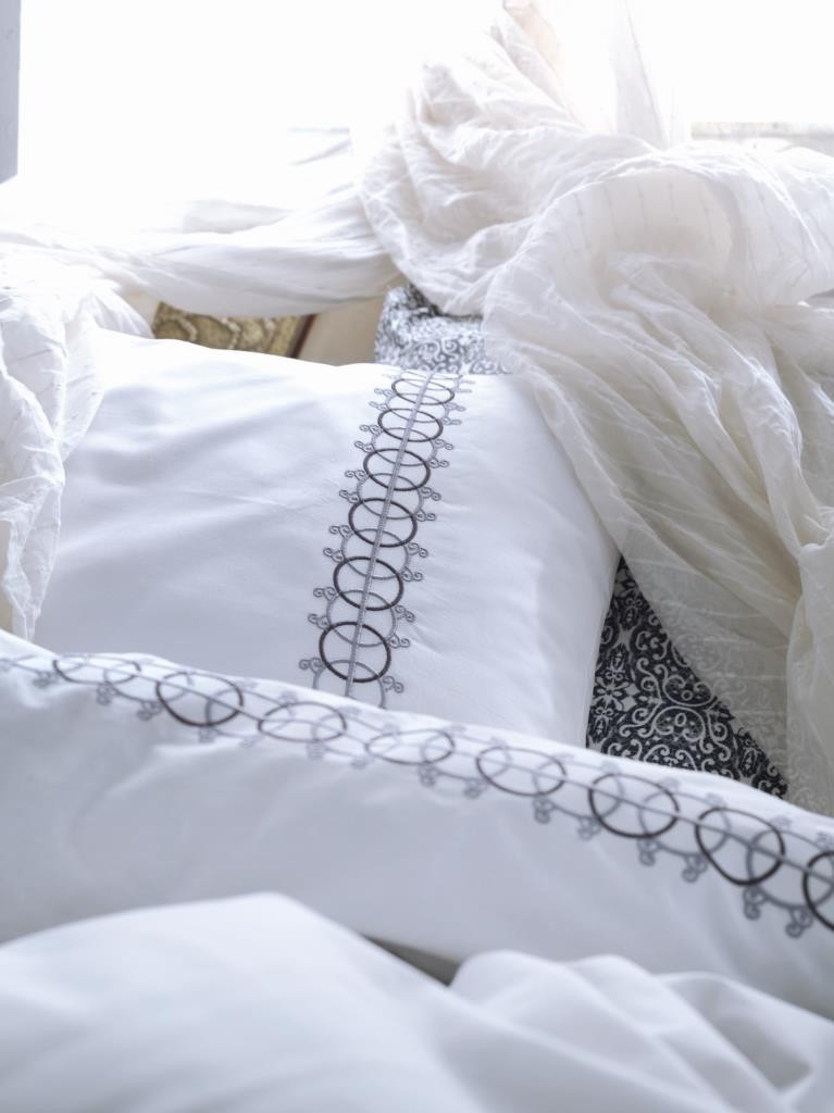 Cotton Box Embroidered Turkish Duvet Cover Set 6 PCS Without Filling - King + (Free Duvet )