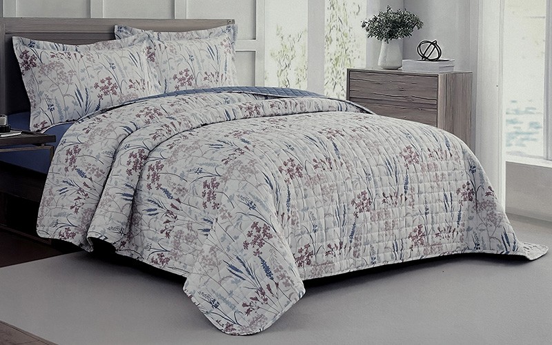 Valentini Printed BedSpread Bedding Set 6 Pcs - King Multi Color