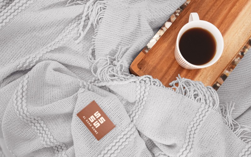 AL Saad Home Knit Blanket - Single L.Grey