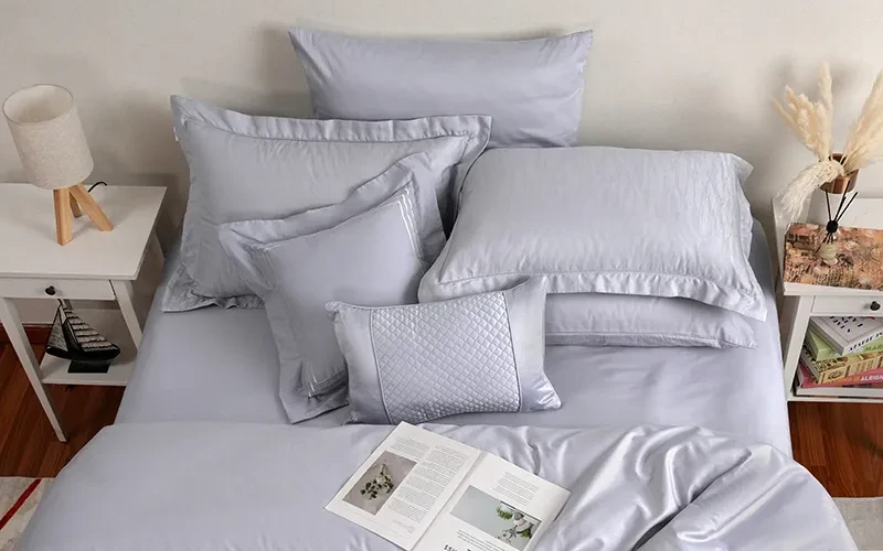 Posh Cotton Jacquard Comforter Bedding Set Box 8 PCS - King L.Grey
