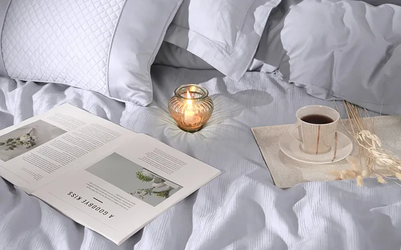 Posh Cotton Jacquard Comforter Bedding Set Box 8 PCS - King L.Grey