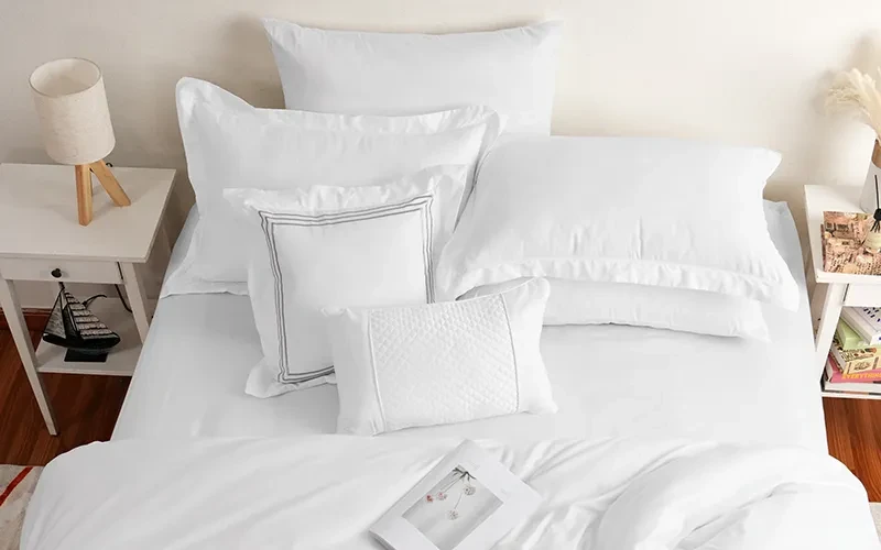 Posh Cotton Jacquard Comforter Bedding Set Box 8 PCS - King White