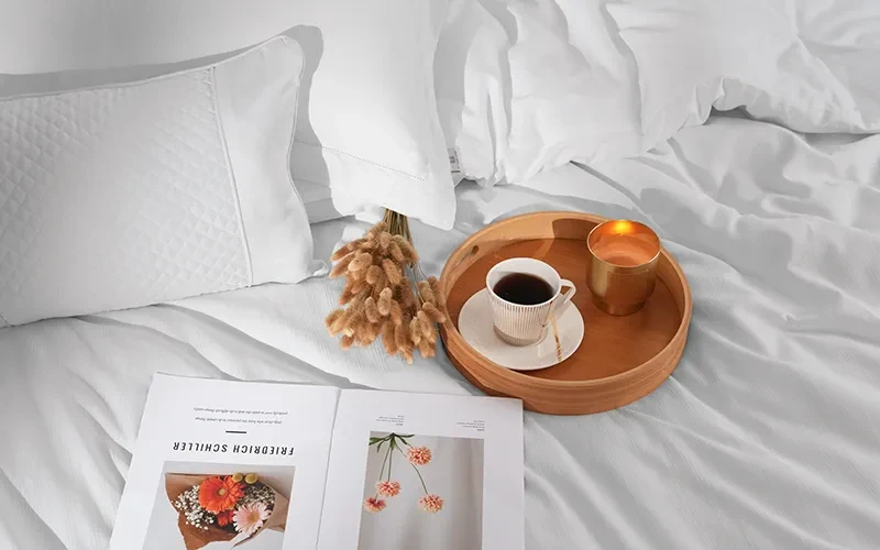 Posh Cotton Jacquard Comforter Bedding Set Box 8 PCS - King White