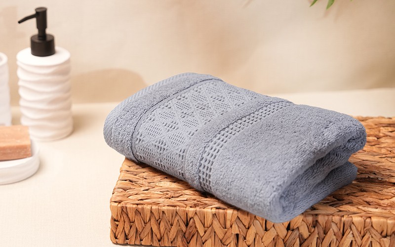 Al Saad Home Jacquard Cotton Towel ( 50 x 100 ) - Grey