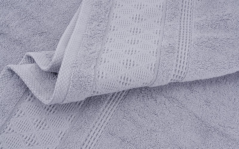 Al Saad Home Jacquard Cotton Towel ( 70 x 140 ) - Grey