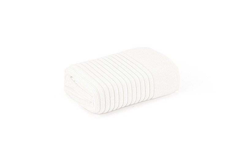 Al Saad Home Cotton Hotel Stripe Towel ( 50 X 80 ) - Off White