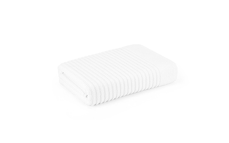 Al Saad Home Cotton Hotel Stripe Towel ( 70 X 140 ) - White