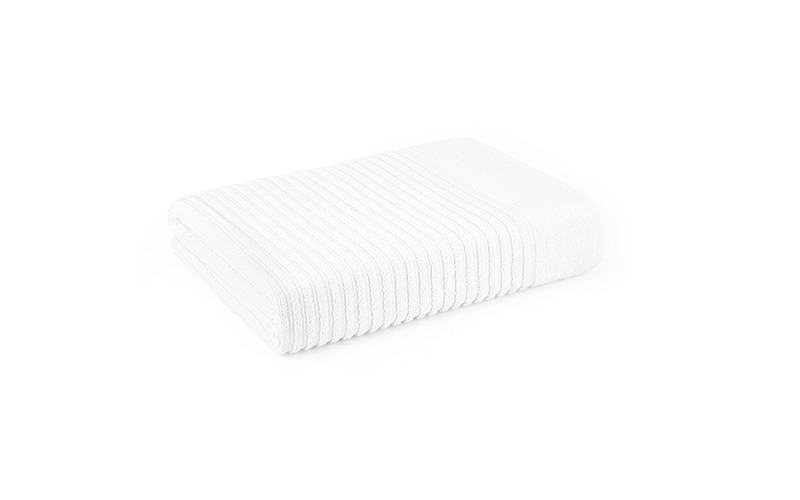 Al Saad Home Cotton Hotel Stripe Towel ( 90 X 160 ) - White