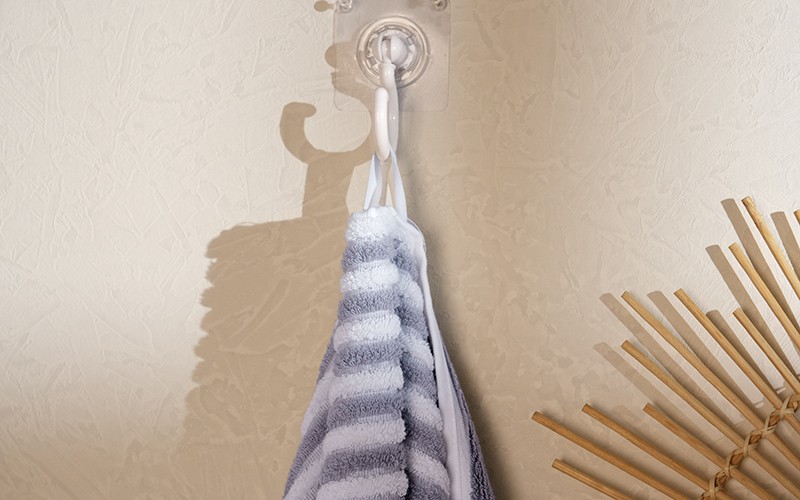 Al Saad Home Cotton Stripe Towel ( 50 X 100 ) - White & Grey