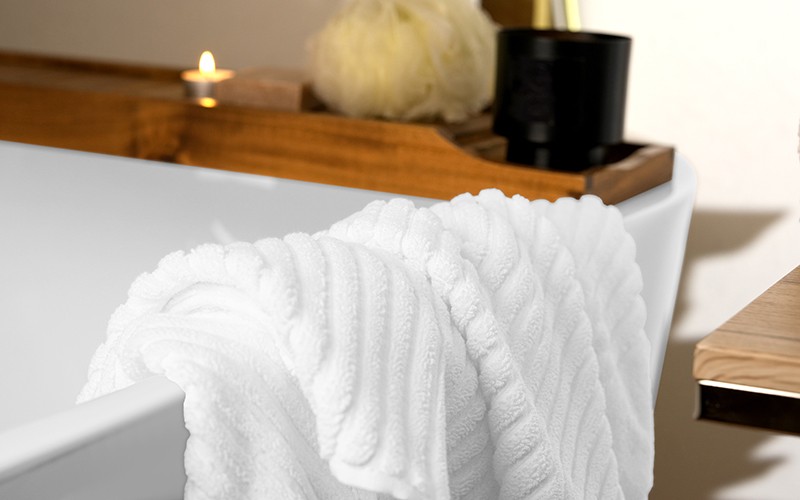 Al Saad Home Cotton Hotel Stripe Towel Set 6 PCS - White