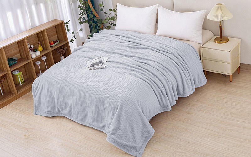 Hoor Fur Blanket 2 Ply - King L.Grey