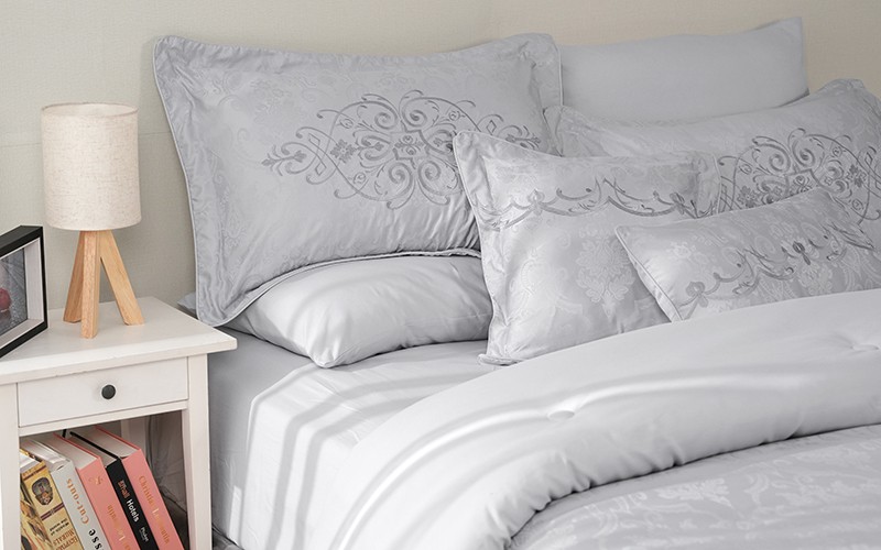 Brooklyn Jacquard Embroidered Set Wedding Box 8 PCS - King Grey