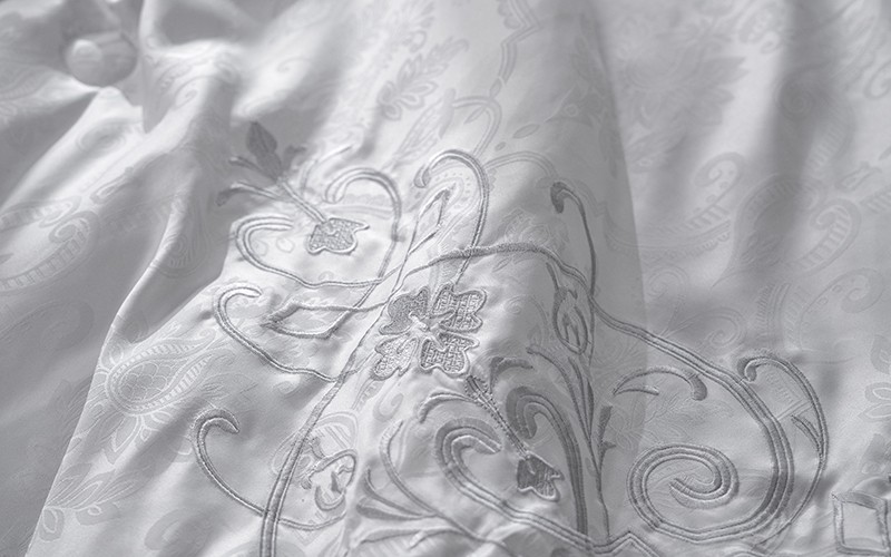 Brooklyn Jacquard Embroidered Set Wedding Box 8 PCS - King Grey