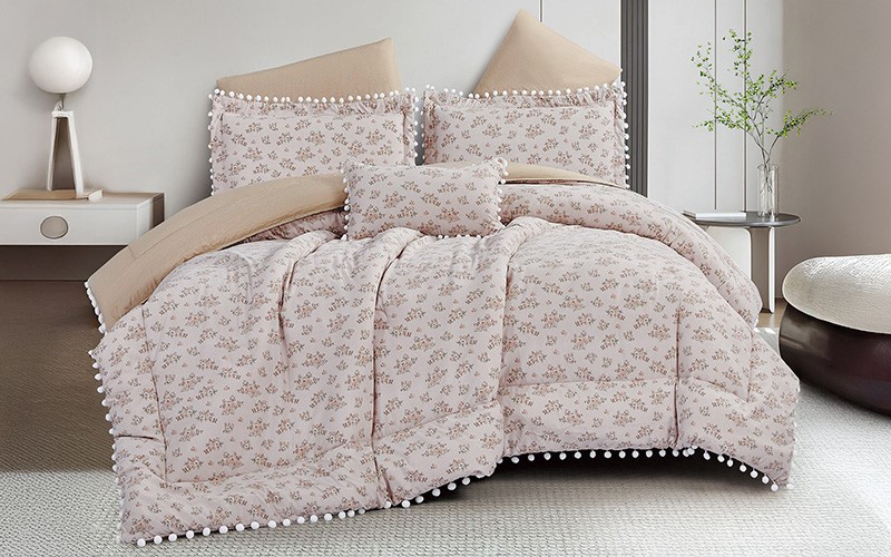 Tabby Double Face Printed Comforter Bedding Set 4 PCS - Single Multi Color
