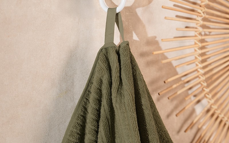 Al Saad Home Promotion Cotton Stripe Towel ( 50 x 100 ) - Green 