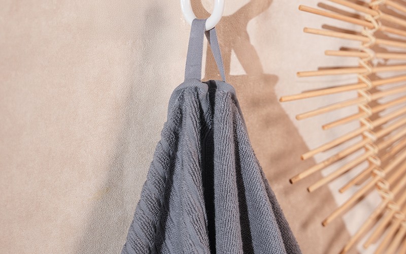 Al Saad Home Promotion Cotton Stripe Towel ( 50 x 100 ) - Grey 